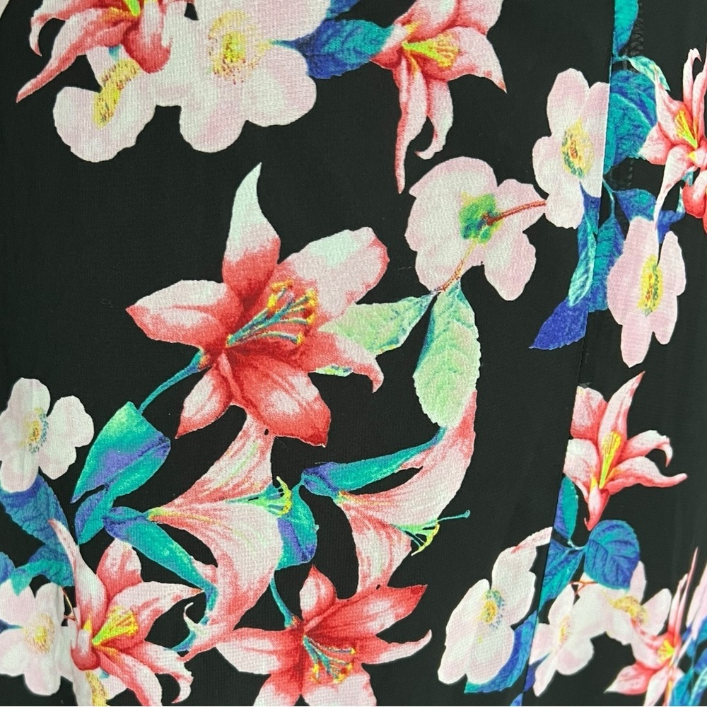 Show Me Your MuMu Black Halter Erlyn Floral Maxi Slip Dress with Sheer B… - Picture 5 of 8